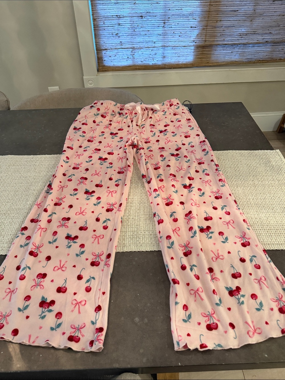 Sincerly Jules Pink Cherry-Print Pajama Pants